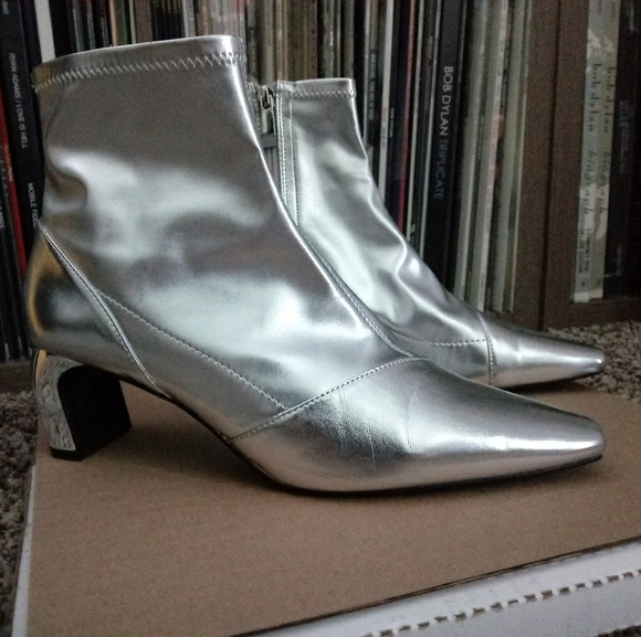 silver boots zara